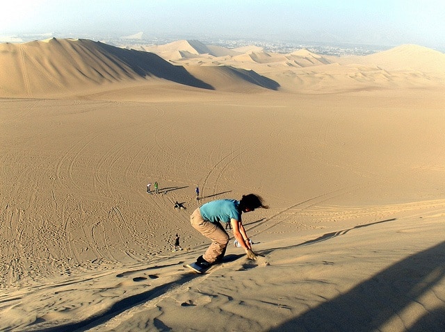 Sandboarding in Peru