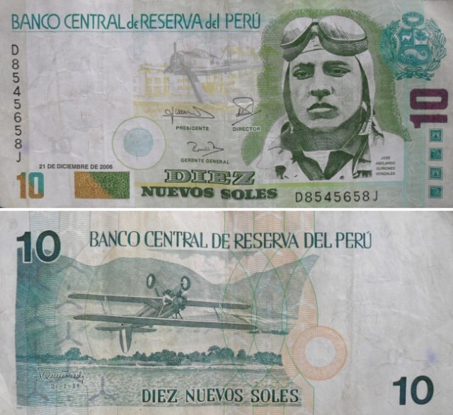 Old 10 nuevo sol note