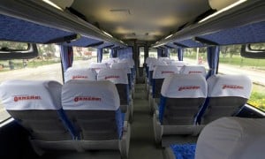 Inside an Ormeño bus in Peru