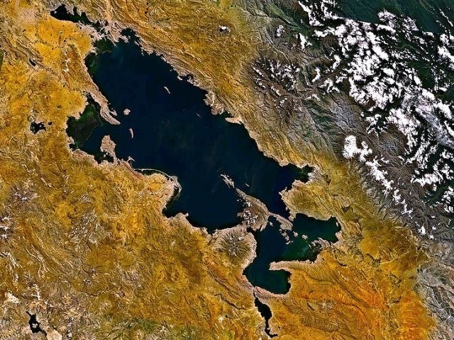 Lake Titicaca from space