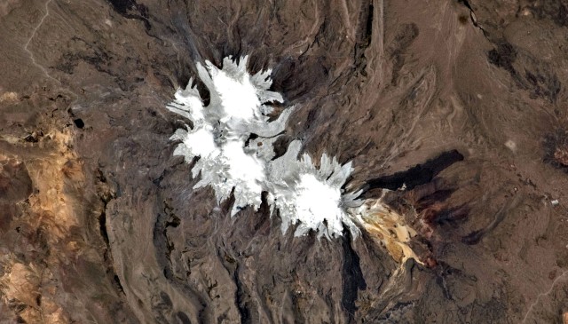 Nevado Coropuna Peru from Space