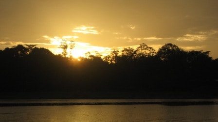 amazon river sunset