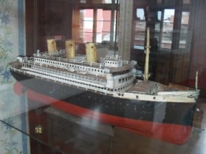 Transatlantic passenger ship model