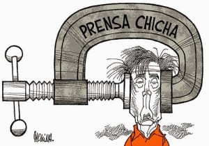 Prensa chicha cartoon
