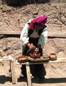 local man making natural soap and textiles from plant