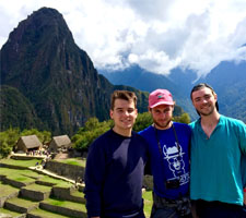 Wearing the Hopster t-shirt on Machu Picchu