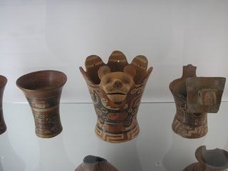 top peruvian souvenirs - incan style sculpded glasses to drink from