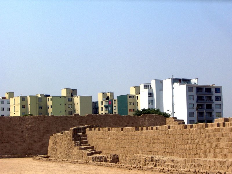 Huaca Pucllana Ruins in Miraflores Lima Peru