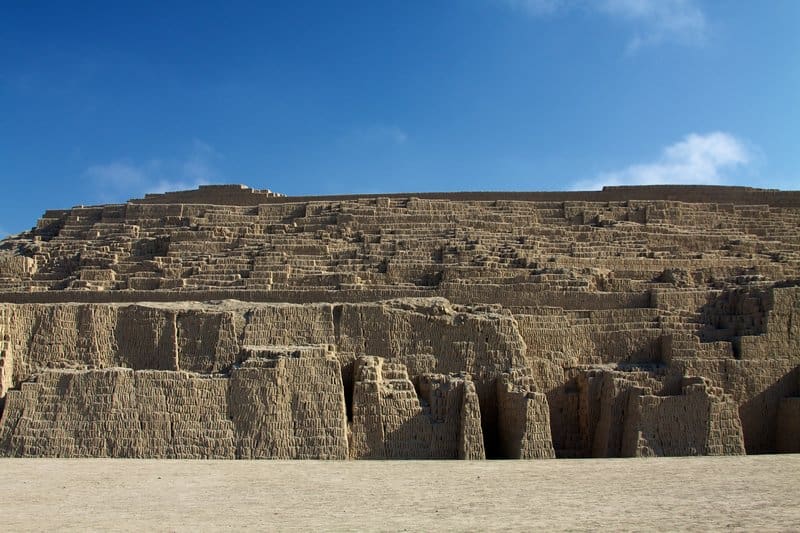 Huaca Pucllana Ruins in Miraflores Lima Peru