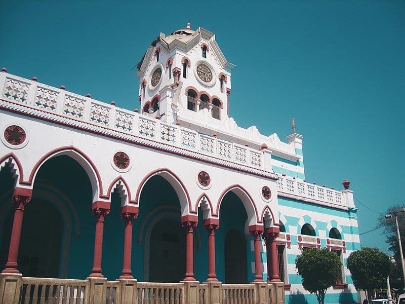 Plaza de Armas in Pisco Peru Moorish Municipal Town Hall Building