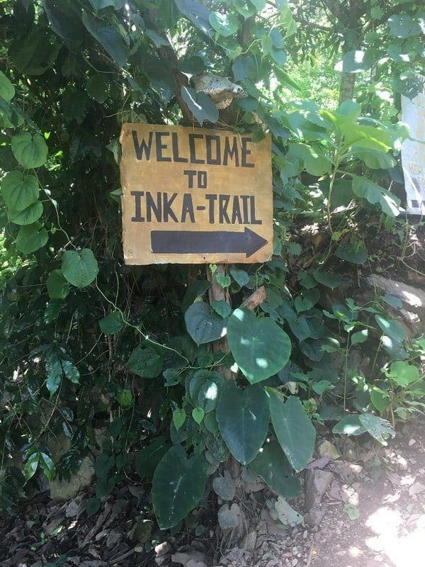 Inca Jungle Trek to Machu Picchu Sign