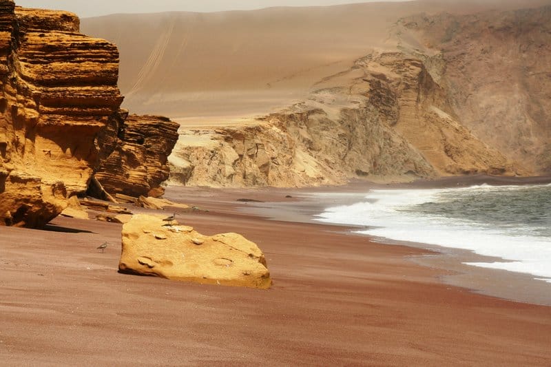 Beautiful Isolated Beach in Paracas Peru