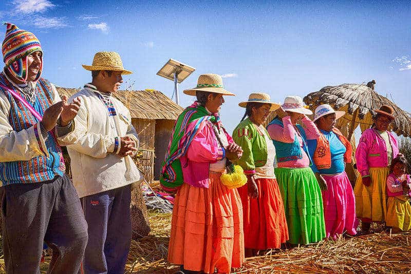 Uros People on Uros Floating Islands