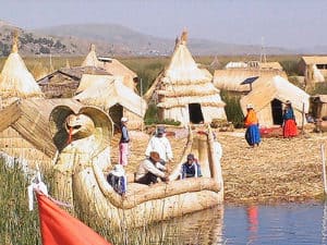 Uros Floating Islands Made From Totora Reed