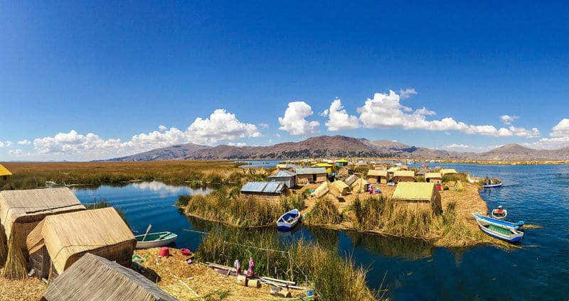 Lake Titicaca Peru Uros Floating Islands