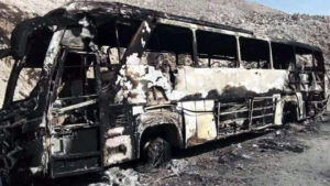 burnt bus